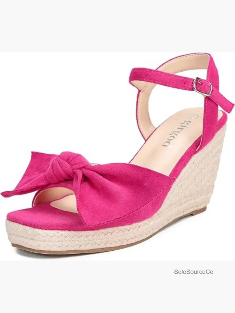 Wedge Espadrilles Platform Sandals Bow Ankle Strap Comfort Summer